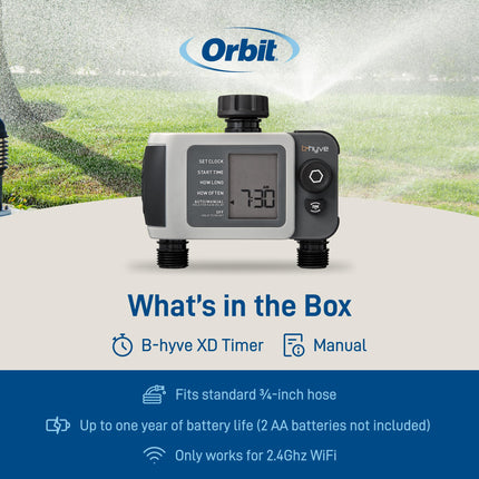 Orbit Sprinkler, Gray, Add-on 2 Outlet Timer