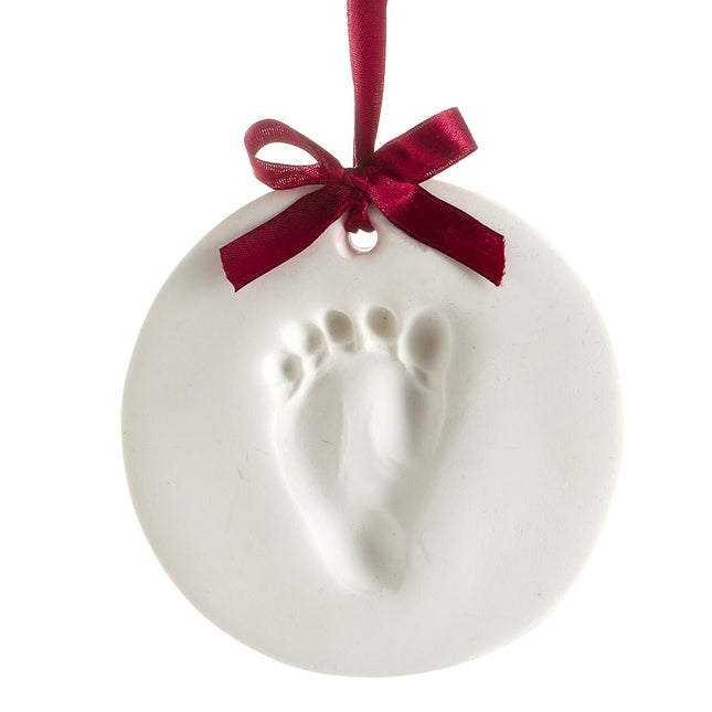 Pearhead Babyprints Newborn Baby Handprint or Footprint Keepsake Ornament Kit, Perfect Holiday Keepsake or Gift (Holiday), Neutral/Undyed