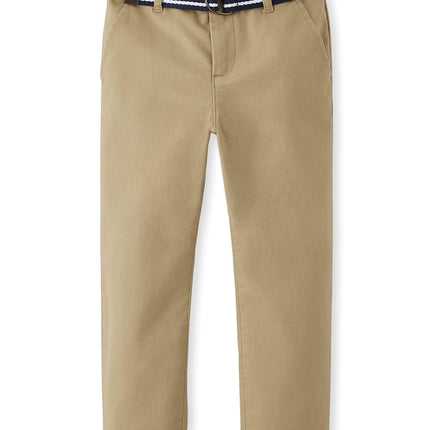 Gymboree Boys' and Toddler Belted Chino Pants, Tan, 5T