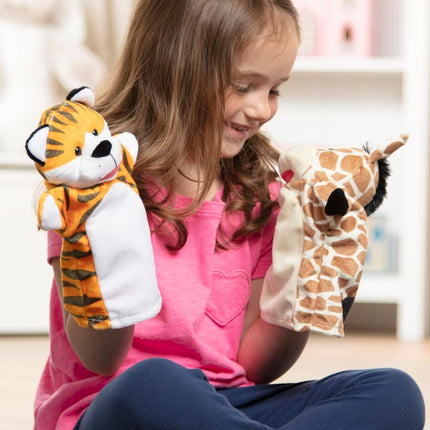 Melissa & Doug Zoo Friends Hand Puppets | Puppet Sets | Age 2+ | Gift for Boy or Girl