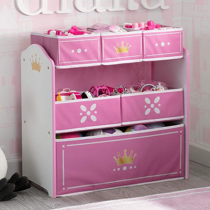 Delta Children Princess Crown 6 Bin Storage Toy Organiser