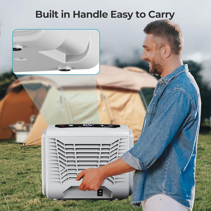 Nevera eléctrica Electactic de 12 voltios, 15,79 QT (15 L), nevera para coche, frigorífico portátil con panel de control inteligente, nevera de 12 V -20 ℃~20 ℃, congelador portátil de CA/CC para acampada, viajes, camiones