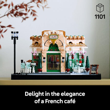 LEGO Icons French Café Building Set for Adults - incl. a Picturesque Facade, Hanging Flowerpots & Ornate Seating - Model Kit for Home or Office Desk Decor - DIY Gift Idea for Women & Men - 10362