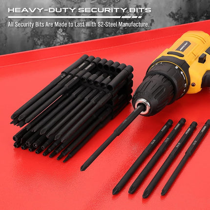 1/4" Extra Long Security Bit Set