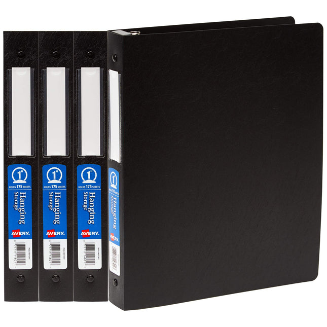 Avery Hanging Storage Flexible 3 Ring Binders, 1" 