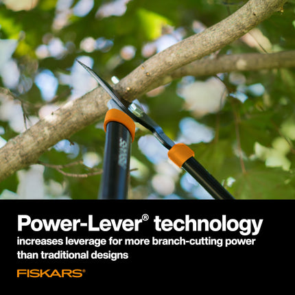 Fiskars 28" Power-Lever Garden Bypass Lopper and Tree Trimmer - Sharp Precision-Ground Steel Blade for Cutting up to 1.75" Diameter