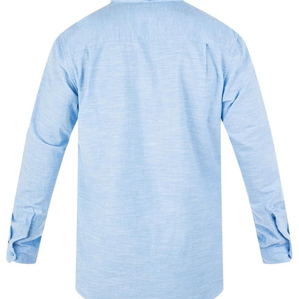 Hurley Men ONE&ONLY WOVEN L/S Woven Tops - Blue Ok, Large