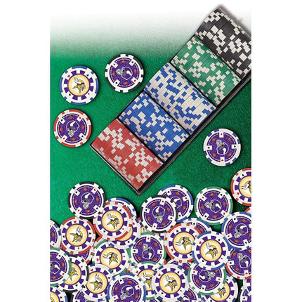 MasterPieces Game Day - NFL Minnesota Vikings - Ensemble de 100 jetons de poker style casino