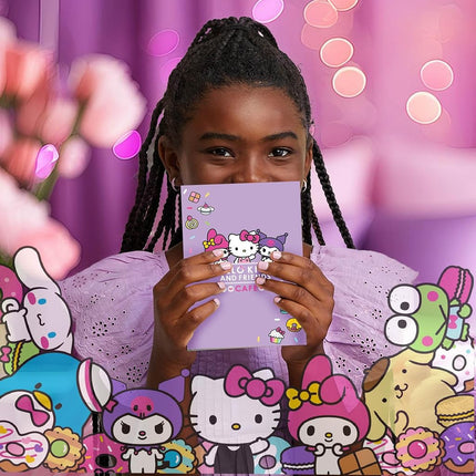Hello Kitty 22-Piece Kawaii Stationery Set, Includes Notebook, Squishy Stickers, Pens, Cute School Supplies, Unisex, Ages 4+