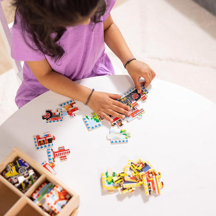 Melissa & Doug Wooden Jigsaw Puzzles in a Box 2-Pack for Preschool Boys and Girls � Pets, Vehicles