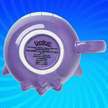 Silver Buffalo Pokemon Ceramic 3D Sculpted Mug Featuring Gengar, 20 Ounces