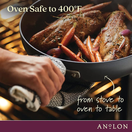 Anolon Advanced Home Hard Anodized Nonstick Frying Pan/Skillet, 8.5 Inch, Moonstone
