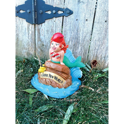 BigMouth Inc Little Mermaid Garden Gnome, Green-thumbed