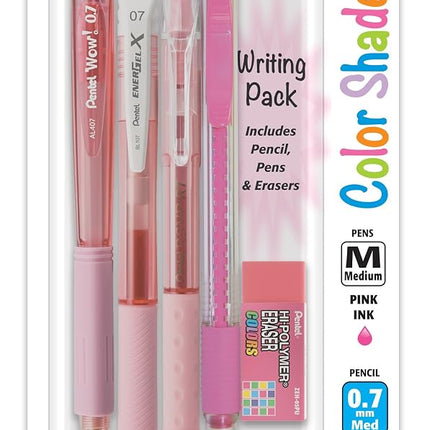 Pentel Color Shades Writing Pack - Pastel Pink (BLBKALZBPP)
