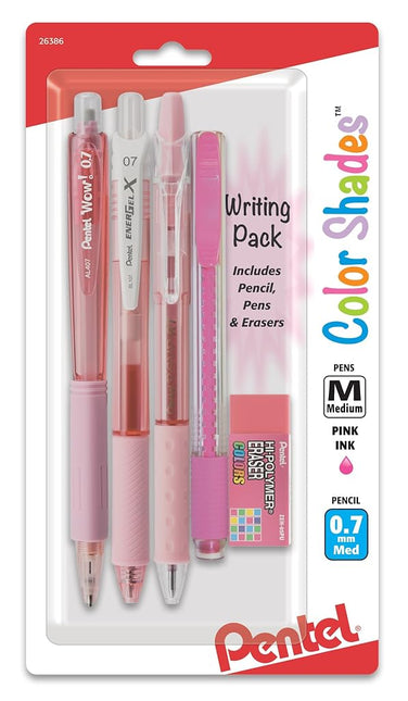 Pentel Color Shades Writing Pack - Pastel Pink (BLBKALZBPP)