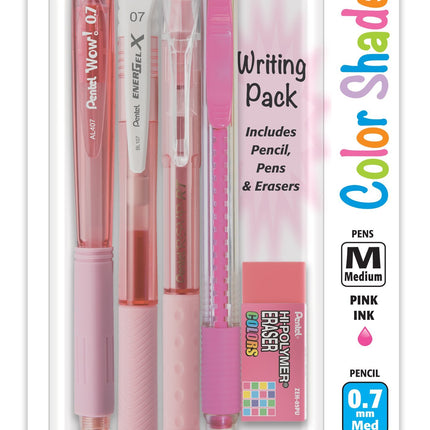 Pentel Color Shades Writing Pack - Pastel Pink (BL