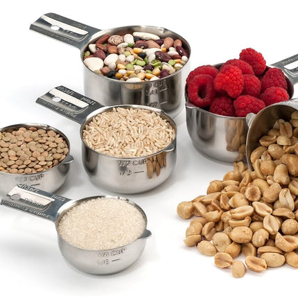 Hudson Essentials Stainless Steel Measuring Cups Set (6 Piece Set)