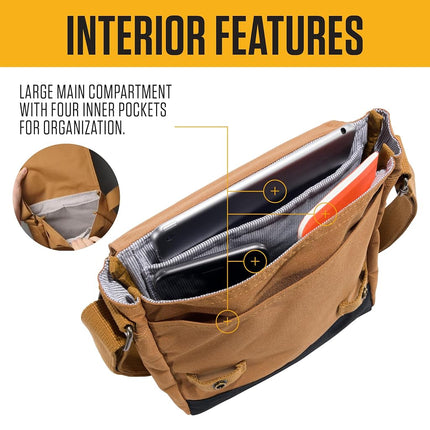 Carhartt Women's, Durable, Adjustable Bag with Flap Closure, Everyday Crossbody Snap (Black), One Size