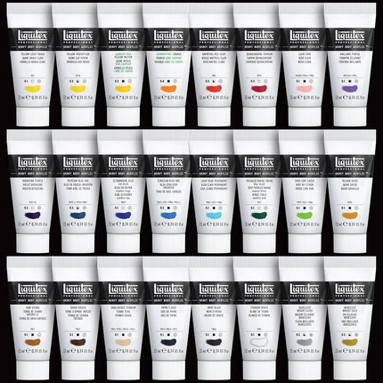 Liquitex Professional Heavy Body Acrylic Paint, 24 x 22ml (0.74-oz) Essentials Set, Multicoloured, By the yard