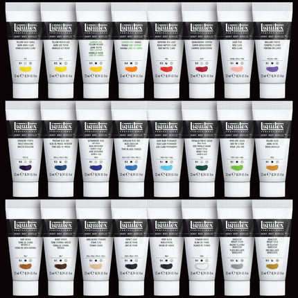 Liquitex Professional Heavy Body Acrylic Paint, 24 x 22ml (0.74-oz) Essentials Set, Multicoloured, By the yard
