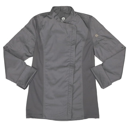 Veste de cuisinier Hartford Chef Works pour femme, Gris, XXL