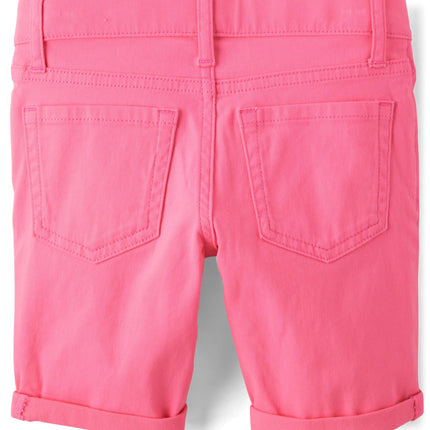 The Children's Place Girls' Solid and Printed Skimmer Shorts, Solid Multicolor 4-Pack, 6