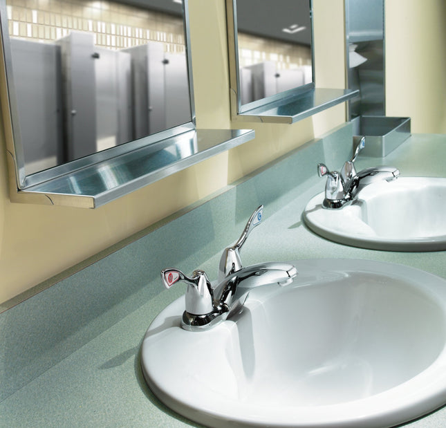Robinet de lavabo Moen 8810 commercial M-Bition entraxe 4 pouces avec crépine à grille 1,5 GPM, chrome