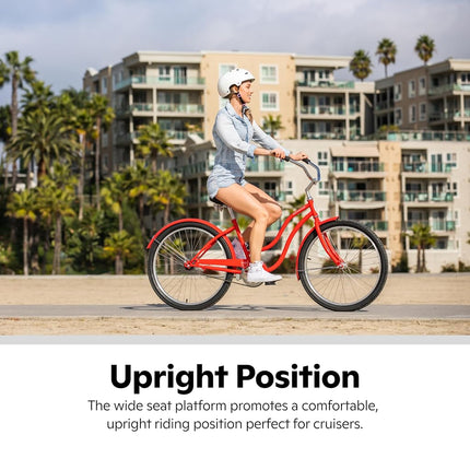 Asiento de bicicleta Schwinn Comfort para hombres y mujeres, acolchado de espuma suave, sillín de repuesto que se adapta a todas las bicicletas de adulto con tija de sillín estándar, sin nariz y sin presión, negro