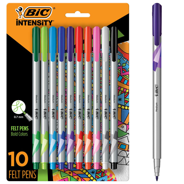 BIC Intensity Fineliner Marker Pen, Medium Point (