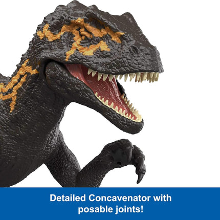 Mattel Jurassic World Dino Reveal Deluxe Concavenator Action Figure Toy, Tear Away Pack & Peel Off Color Change Dinosaur Play