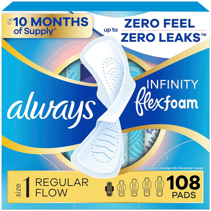 Always Infinity Size 1 Pads with Wings, Regular Ab