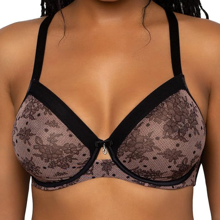 Sheer Mesh Full Coverage Unlined Underwire Bra, Ch