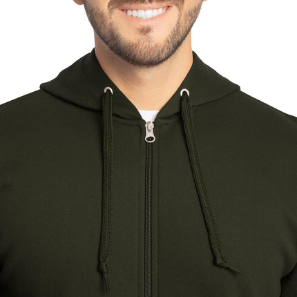 Fruit of the Loom Men's Eversoft Fleece Hoodies, Pullover & Full Zip, Moisture Wicking & Breathable, Sizes S-4x Hooded Sweatshirt, Duffle Bag Green, Medium