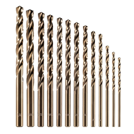 amoolo Cobalt Drill Bit Set (13 pcs), M35 HSS Meta