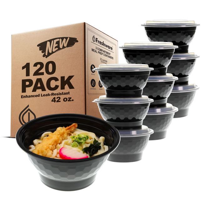 Freshware Meal Prep Containers [120 Pack] Plastic 