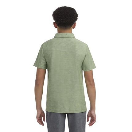 Hurley Boys' Performance Polo Shirt, Palm Green Heather, 3T