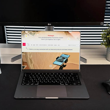 Photomyne Large Scanning Pad, Desk pad, Mouse pad for Desk with Stitched Edges, Superior Micro-Weave Cloth, Non-Slip Base, Water Resistant, Desk Mat for Home & Office Home, Available in Two Sizes - L