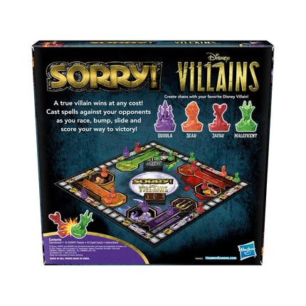 Sorry! Board Game: Disney Villains Edition Kids Game, Family Games for Ages 6 and Up (Amazon Exclusive)