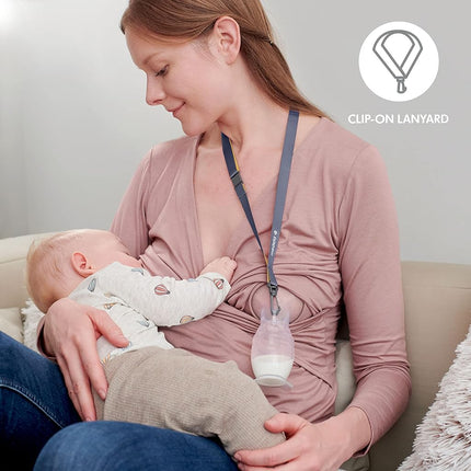 Medela 100ml Silicone Milk Collector with Leakproof Stopper, Suction Base and Lanyard