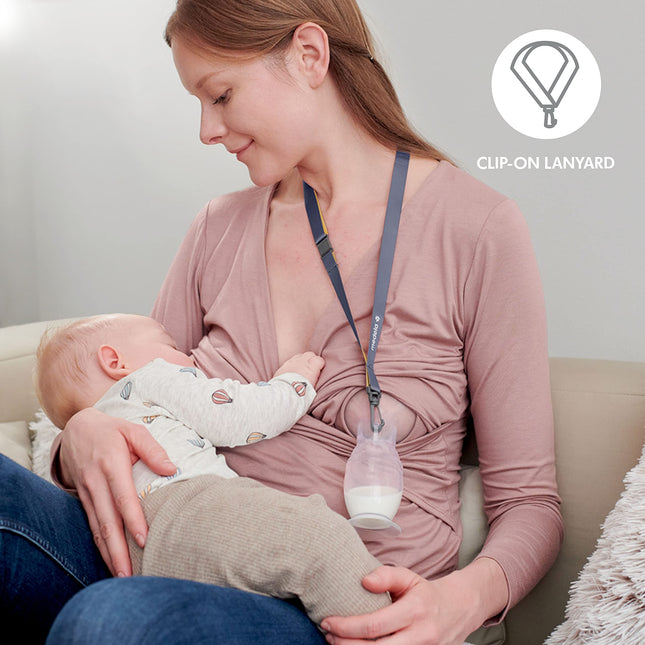 Medela 100ml Silicone Milk Collector with Leakproof Stopper, Suction Base and Lanyard
