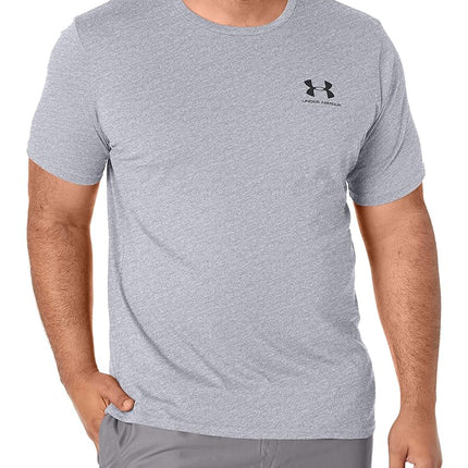 Under Armour Men's Sportstyle Left Chest T-Shirt, Steel Light Heather//Black, 3X-Large Tall