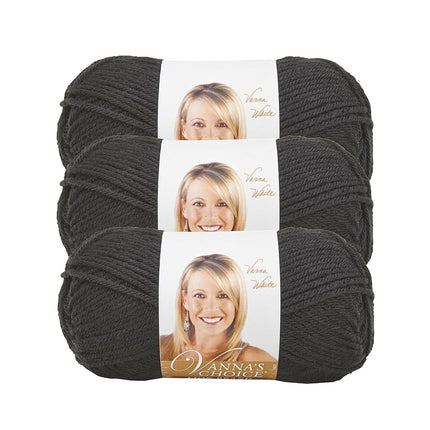 Lion Brand Vanna's Choice Black Yarn