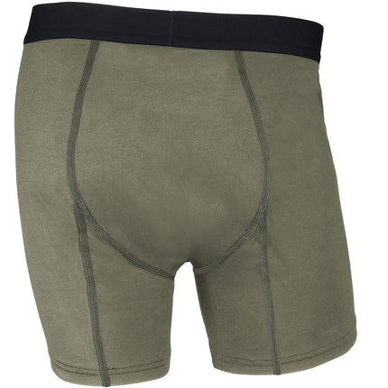 Carhartt Men's 5" Inseam Basic Cotton-Poly Boxer Brief 2-Pack, Burnt Olive, Large