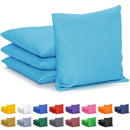 GoSports Cornhole Bean Bags Set of 4 - Regulation All Weather - Classic Light Blue