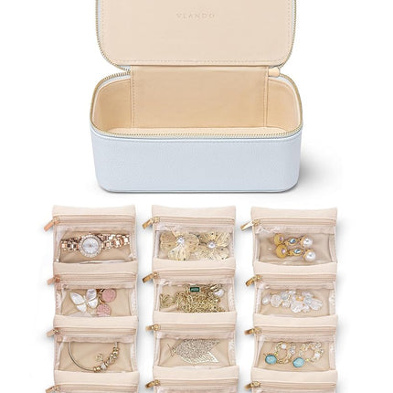 Vlando Travel Jewelry Case Organizer,Small Jewelry