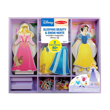 Sleeping Beauty and Snow White Wooden Magnetic Dress-Up Play Set