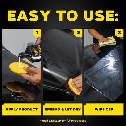 Meguiar's Gold Class Carnauba Plus Liquid Wax, 473 ml | Formulated to Enhance Colour Depth and Rich Gloss | Provides Durable UV Paint Protection | Leaves a Smooth Reflective Finish