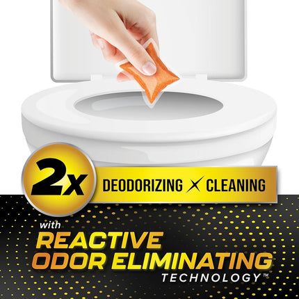 Camco TST MAX Camper/RV Toilet Treatment Drop-INs - Control Unwanted Odors & Break Down Waste and Tissue - Safe Septic Tank Treatment - Orange Scent, 30-Pack (41183)
