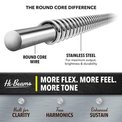 DR MR-45 Strings HI-BEAM™ - Stainless Steel Bass Strings: Medium 45-105, silver