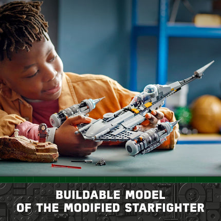 LEGO Star Wars: Le Livre de Boba Fett Le Chasseur N-1 du Mandalorien 75325 – Kit de construction ; jouet amusant à construire pour les enfants créatifs de 9 ans et plus, incluant 4 personnages populaires (412 pièces)